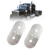 2PCS Watermelon Light Bracket Compatible with Peterbilt 359 379 389 and Other Commercial Trucks Kenworth 660 680 880 W900L and Other Models, Watermelon Light Mounting Plate Silver